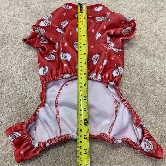 𝅺BAILEY & Bella small breed dog red Santa Claus pyjamas size medium - Picture 3 of 8